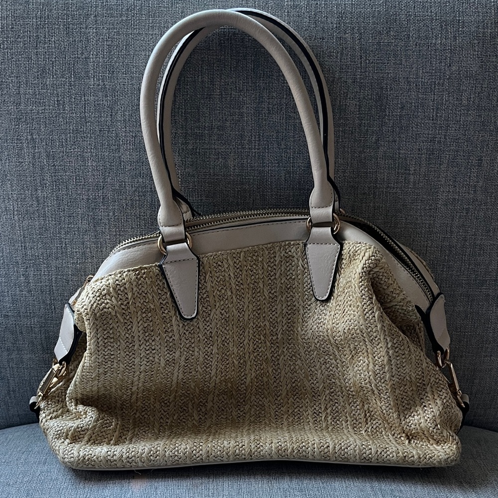 Elegant Tan Woven Women's Bag